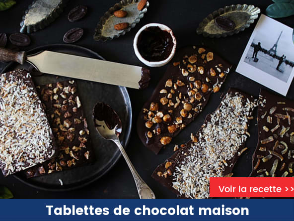 Tablettes de chocolat maison